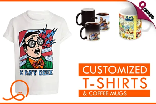 For QR32, Get a Magic Mug OR for QR20 Get a White Mug BOTH with Custom Printing OR for QR24 Get a Round Neck T-shirt with Digital Print! (Up to QR65 Value)